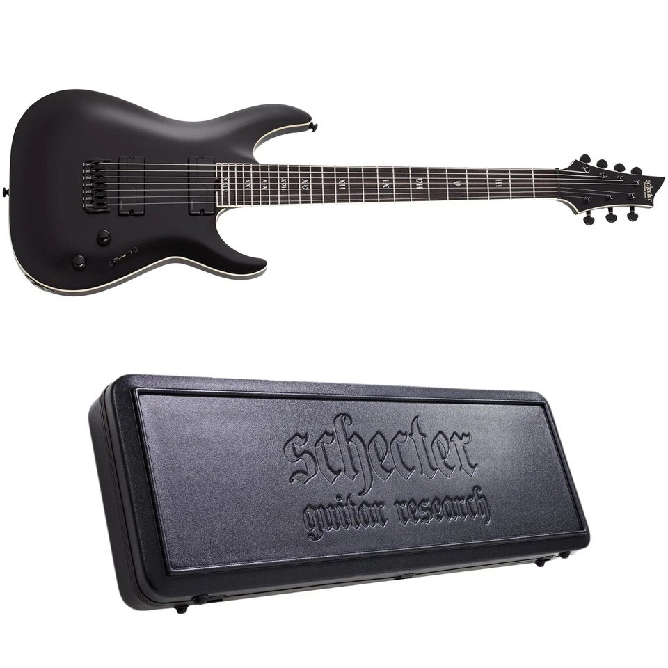 Schecter C-7 SLS Elite Evil Twin Electric Guitar Satin Black B-stock 1163