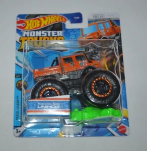 HOT WHEELS 2023 MONSTER TRUCKS - MERCEDES-BENZ UNIMOG ORANGE CRASH LEGENDS 3/5 - Picture 1 of 4