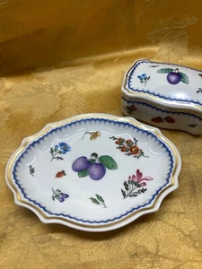Richard Ginori Italian Fruit Trinket Box & Small Dish Fruits China Italy 2208 - Picture 1 of 24