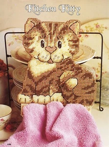 Plastic Canvas Musical Kitty Towel Door Hanger Noahs Ark Tissue Bank Patterns - Picture 1 of 8