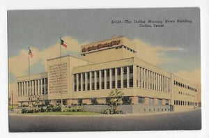 Dallas Morning News Building Texas Linen Curteich Vintage Postcard - Bild 1 von 2