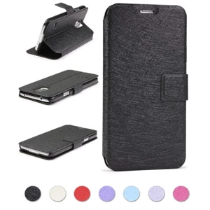 Urcover® Funda con Tapa Galaxy S5 Protección Tela Cover Case Vidrio Protector - Imagen 1 de 16