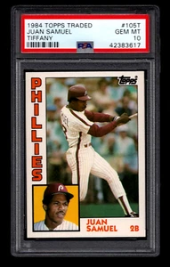 Juan Samuel 1984 Topps Traded Tiffany #105T PSA 10 Baseball Rookie Card Phillies - Bild 1 von 2