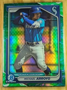 2024 Michael Arroyo Bowman BCP-97 Chrome Lunar Glow Refractor Mariners Mlb - Picture 1 of 2