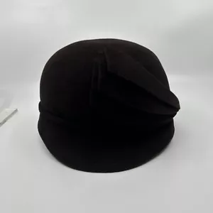 Vintage Rabbit Hair Cloche Brown Hat Russia Diva Fashions MCM - Picture 1 of 13