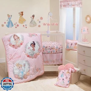 Lambs and Ivy (LAMCR) Disney Princesses Nursery Baby Crib Bedding Set, Pink, - Picture 1 of 5