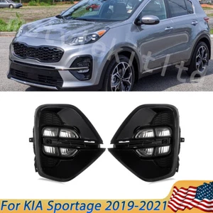 For 2019-2021 Kia Sportage Pair Fog Light DRL LED Daytime Running Lights Lamps - Picture 1 of 14