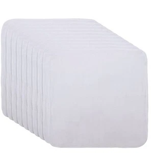 Organic Cotton Facial Cleansing Cloths- Set of 10 Reusable & Washable Muslin ... - Picture 1 of 6