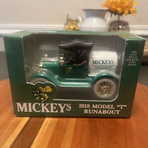 Mickeys Diecast 1918 Model "T" Runabout Bank Heileman Brewing Co. NEW
