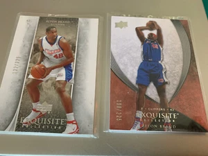 Lote de 2 cartas de la NBA Elton Brand 2005-06 Upper Deck Exquisite Collection #16/225 - Imagen 1 de 2