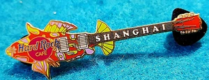 SHANGHAI CHINA ORANGE & GREEN FISH GUITAR SERIES 2000 Hard Rock Cafe PIN - Picture 1 of 1