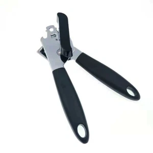 Apriscatole Manuale 3 in 1 Professionale Acciaio Inox Forte Resistente Nero - Foto 1 di 7