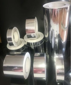 Glossy Mirror Chrome Silver Vinyl Foil Tape Car Wrap Sticker Film Self-adhesive - Picture 1 of 7