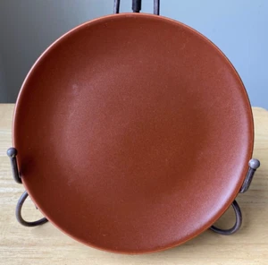 7 HOGANAS KERAMIK 8" Warm Brown Salad Plates - Sweden - GUC - Picture 1 of 3