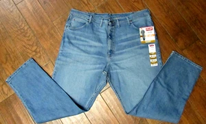 NWT Wrangler Men's 5 Star Relaxed Fit Flex Medium Wash Blue Denim Jeans 46 x 34 - Picture 1 of 11