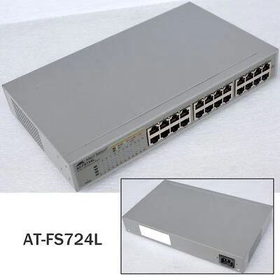 Allied Telesyn 24 Port Fast Ethernet Network Switch AT-FS724L 24x Port C13 M848 - Image 1 of 3