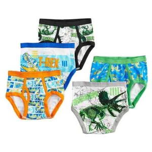 Jurassic Park Toddler Boy 5-pack Briefs Underwear Size: 4 NWT - Picture 1 of 5