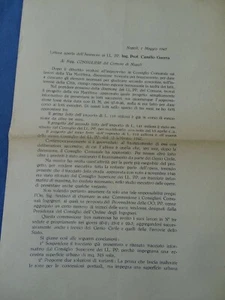 Lettera Aperta Dell'assessore LL.PP. Ing. Camillo Guerra Al Comune Napoli 1947 - Imagen 1 de 1