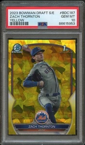BB - 2023 Bowman Chrome S/E - Yellow /75 - #BDC-187 - Zach Thornton - PSA 10 - Picture 1 of 2