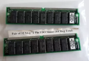 Kingston EDO Memory, 32 Meg 72 Pin EDO Simms, 64 Meg Total AS SHOWN - Picture 1 of 2