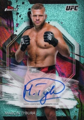 2024 Topps Finest UFC Marcin Tybura Aqua Glitter Auto On Card - Image 1 of 2
