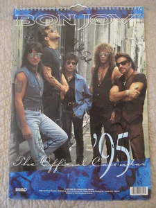 BON JOVI KALENDER 1995 HANDSIGNIERT VON ALLEN FÜNF ORIGINALMITGLIEDERN - Bild 1 von 7