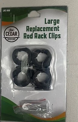 Paquete de 8 clips de goma de gran tamaño CLIPS DE PESCA DE REPUESTO PARA BASTIDOR DE CAÑA Foto 1 de 3