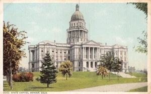 Postcard CO: State Capitol, Denver, Colorado, WB Antique 1920's - Picture 1 of 2
