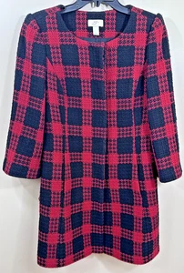 Abrigo Ann Taylor LOFT Mezcla de Lana Cuadros Guisante Talla 8 Cálido Pieza Distintiva Usado en Excelente Condición - Imagen 1 de 6