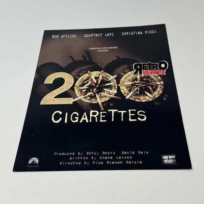 200 Cigarettes 1999 Película Promo AD Slick Flyer 8.5x11” Dave Chappell Ben Affleck Foto 1 de 2