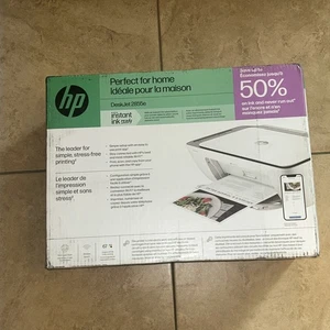 HP DeskJet 2855e Wireless All-In-One Color Printer, Scanner, Copier - White - Picture 1 of 8