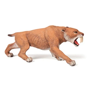 PAPO Dinosaurs Smilodon Toy Figure, Tan (55022) - Imagen 1 de 9