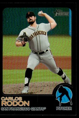 2022 Heritage Chromne Black Refractor Carlos Rodon 45/73 San Francisco Giants - Image 1 of 2