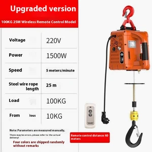 Mini Polipasto Eléctrico 220v Portátil Pequeña Grúa Hogar Pequeña Elevadora - Imagen 1 de 40