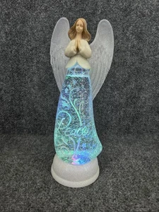 12" Acrílico Brillo Ángel Movimiento Agua Brillo Lámpara Luz Navidad Cambio de Color - Imagen 1 de 4