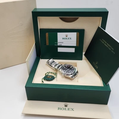 W/Box Papers 2019 Rolex Oyster Perpetual 36 mm Black Oyster Rehaut Watch 116000 - Image 1 of 4
