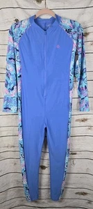 Coolibar Barracuda Surf Suit Neck to Ankle Swimsuit Youth L NEW UPF 50+ Blue - Picture 1 of 7