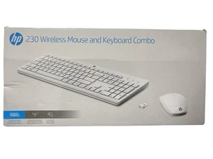 HP 230 Maus und Tastatur Set kabellos Combo Wireless Weiß QWERTY - Bild 1 von 6