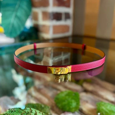 Cinturón HERMES Kelly Epsom Rouge Casque Cuero 18 Foto 1 de 4