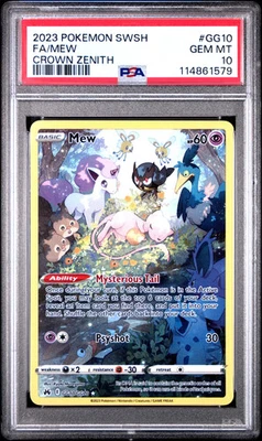 2023 Pokemon Sword And Shield Crown Zenith Mew #GG10 Fa Crown Zenith PSA 10 - Image 1 of 2