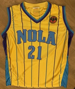 New Orleans Pelicans Bacardi Gold Jersey XL 21 NBA Basketball - Picture 1 of 9