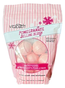Vitabath Bath Fizzies w/Epsom Salt Relax Nourish - Pomegranate Bellini Blush 9ct - Picture 1 of 6