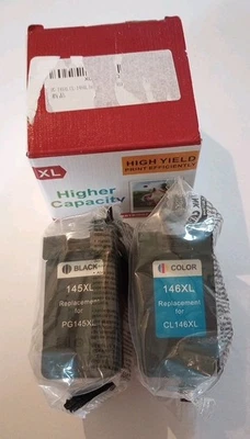PG145XL CL146 XL Ink Cartridges Black Color For Canon Pixma iP2810 MG2410 MG2510 - Image 1 of 2