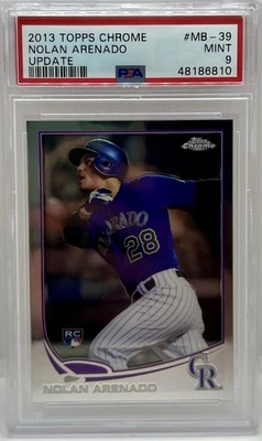 2013 Topps Chrome Update Nolan Arenado PSA 9 Mint RC Rookie MB-39 Rockies   - Image 1 of 2