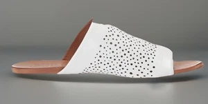 Spring Step Geti White Leather Thong Sandal Women Sz Eur 36 5 1/2 Slide Slide - Picture 1 of 7