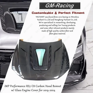 iMP Performance RS7 C8 Carbon Hood Bonnet w/ Glass Engine Cover for 2019-2024 - Bild 1 von 24