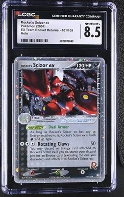 CGC 8.5 Rocket's Scizor ex 2004 EX Team Rocket Returns 101/109 Holo Pokemon Card - Image 1 of 2