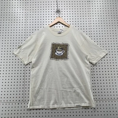 VTG 90s Crazy Shirt Mens Large Kona Coffee Cafe Latte Hawaii Single Stitch USA - Image 1 of 4