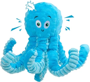 Hundespielzeug zum aggressiven Kauen Unzerstörbares quietschendes Hundespielzeug Oktopus-Tug of W - Bild 1 von 12