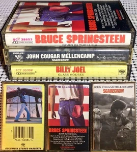 3 Vintage Cassette Tapes-Bruce Springsteen, Billy Joel, John Cougar Mellencamp - Picture 1 of 9